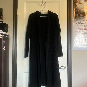 Long black cardigan